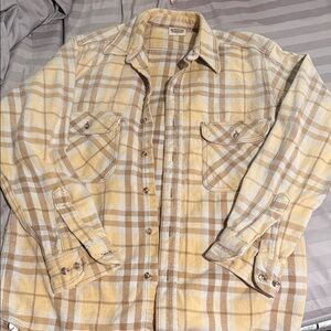 BFive rother Beige and Brown heavy Plaid Shirt